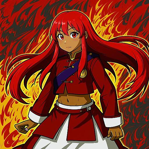 Illustration of Hapi (fire emblem), fire emblem in the style of Tappa (esperanza)