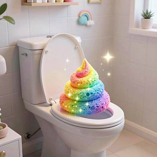 Whimsical Rainbow Poop with Sparkles