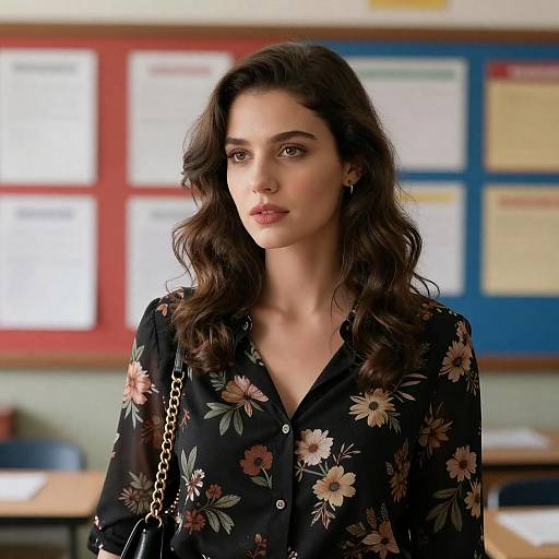 Classroom Portrait of a Stylish Woman