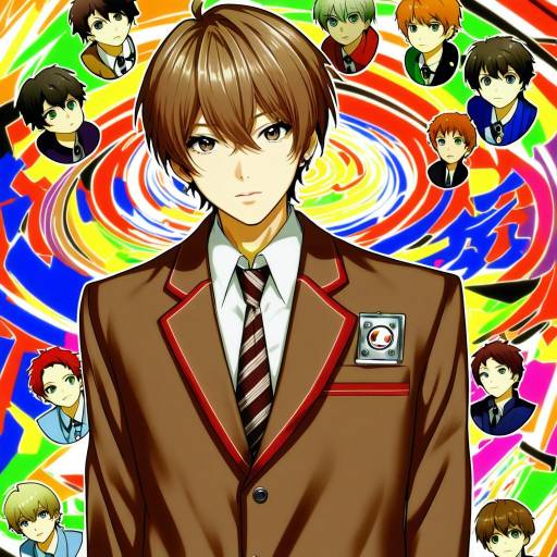 Illustration of Amada ken, persona in the style of Arim0k0