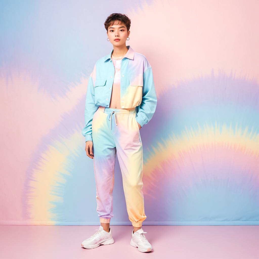 Whimsical Non-Binary Fashion in Rainbow Pastels