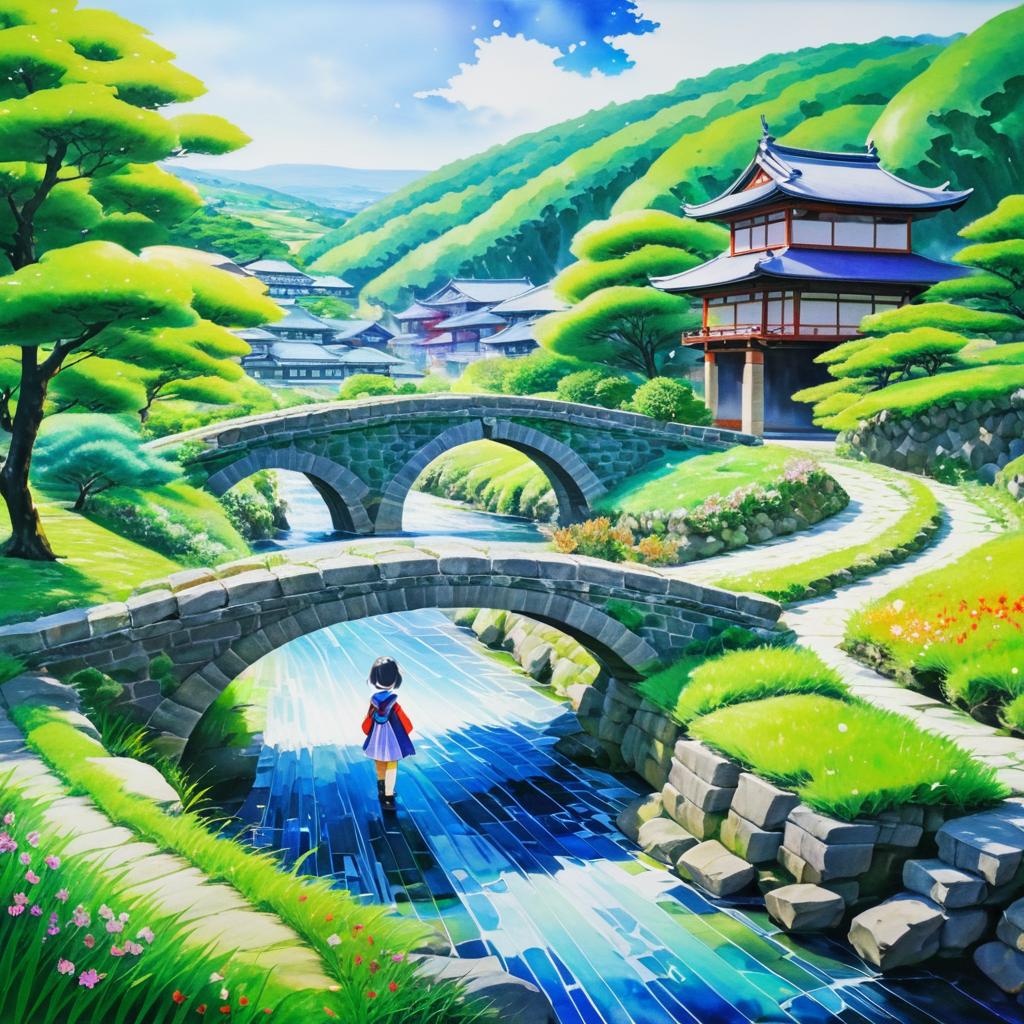 Imaginative Anime Landscape Exploration