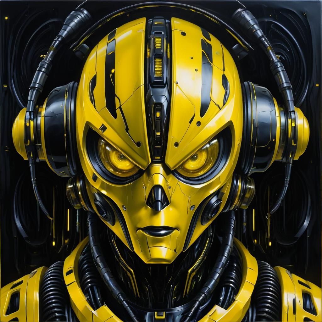 Dystopian Cybernetic Alien Portrait