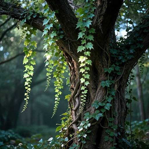 Enchanted Vines on Gnarled Tree