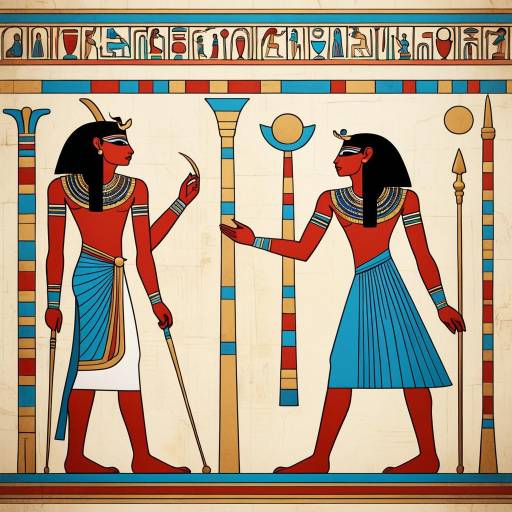 Modern Cartoon Egyptian Wall Art Style