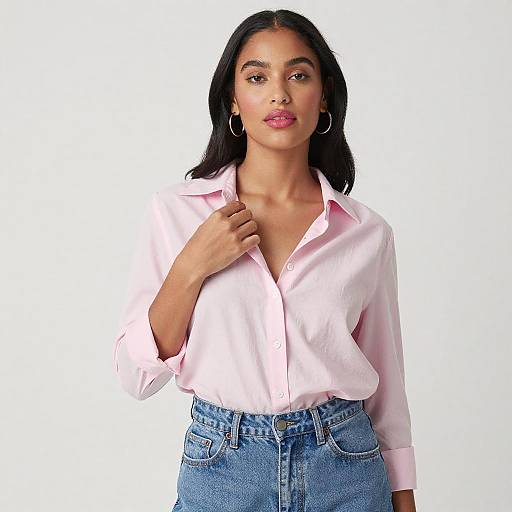 Portrait of Woman in Pink Blouse