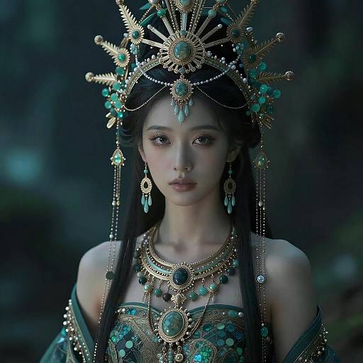Ethereal Woman in Mystical Jewelry