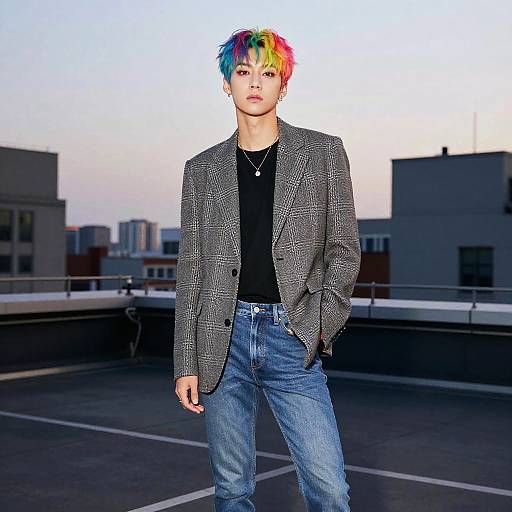 Boy Band Style on City Rooftop