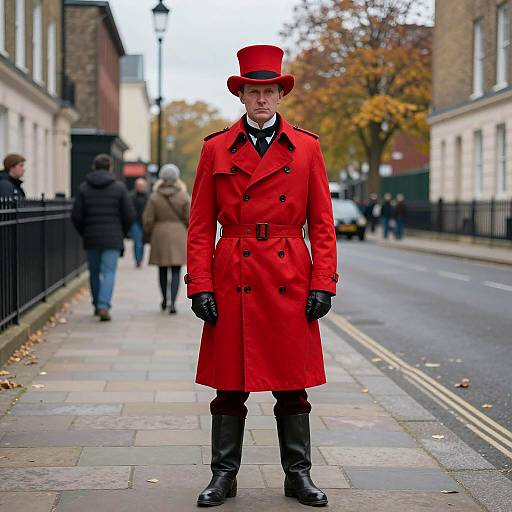 Victorian Street Scene in Autumn Attire