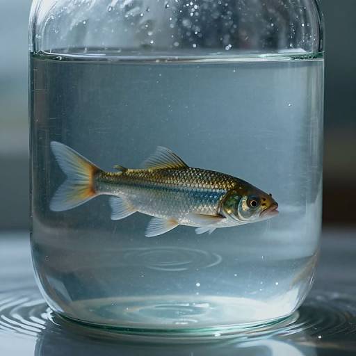 Graceful Fish in Glass Bottle