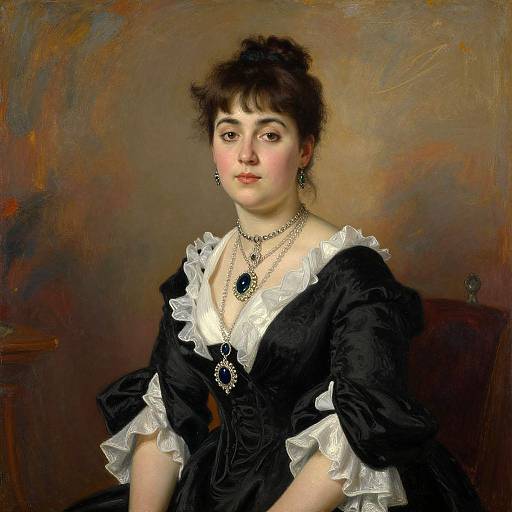 Elegant Classical Portrait in Surikov Style