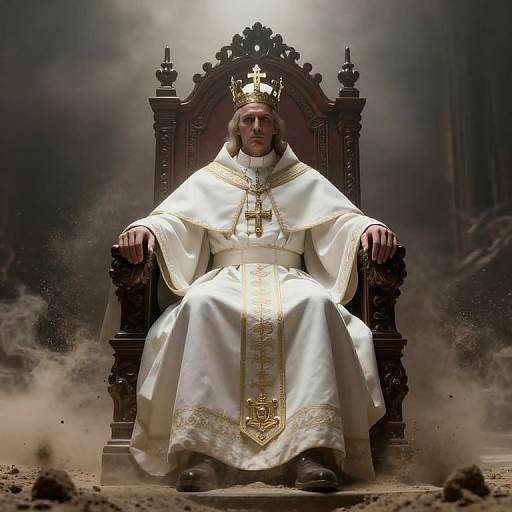 Ornate Throne in Ethereal Atmosphere