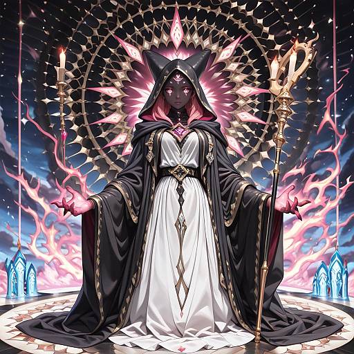 Arcane Ritual: Sorceress of Glowing Runes