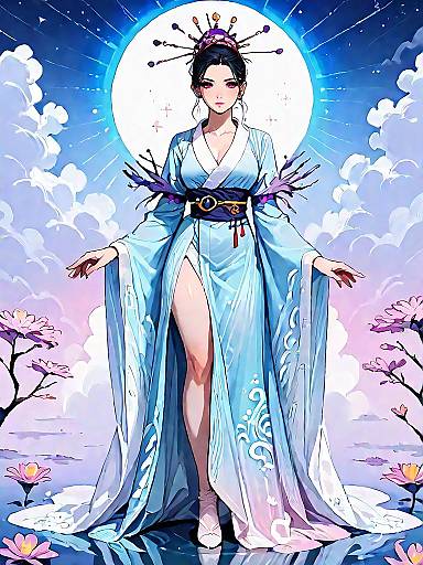 Bohemian Chic Girl in Dark Fantasy