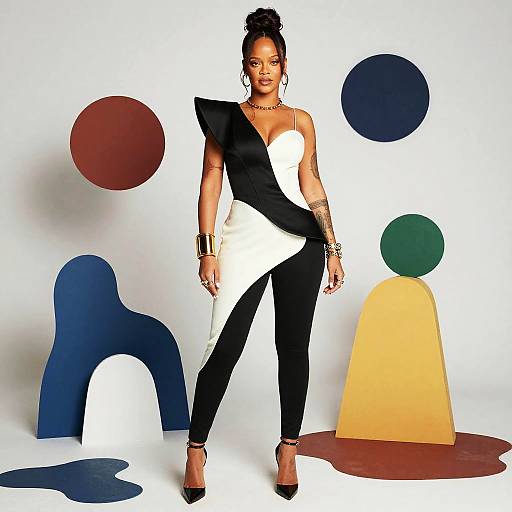Rihanna in Abstract Artistic Couture