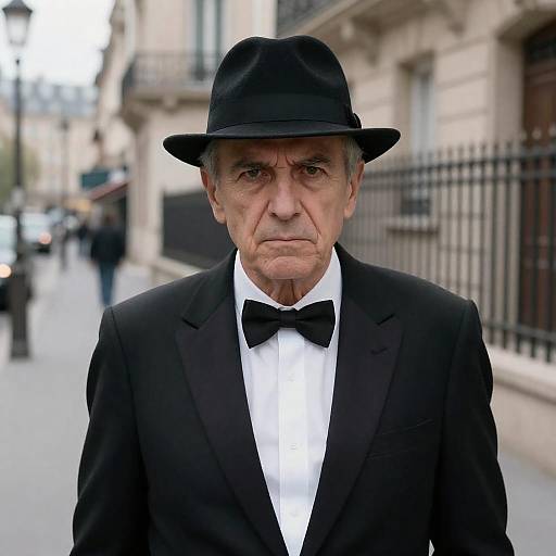 Stern Elderly Man Portrait in Paris