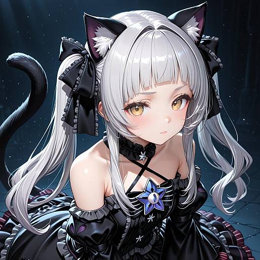 Illustration of Murasaki shion (gothic lolita), hololive in the style of Takemori shintarou