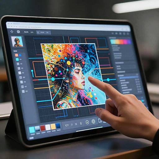 Futuristic AI Art Restoration Interface