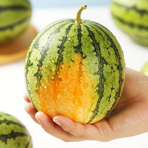 Close-Up of Hand Holding Vibrant Fruit