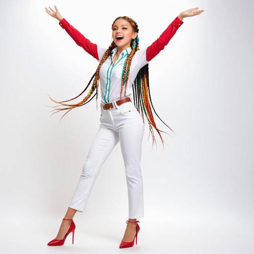 Elegant Mexican Girl in Chic Attire