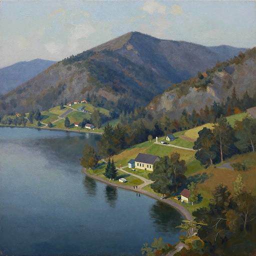 Aerial View of Lakeside Mountain Refuge