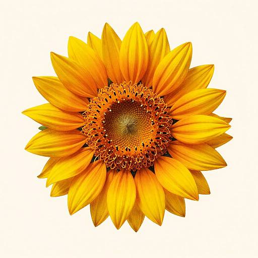 Intricate Half Sunflower Tattoo Design