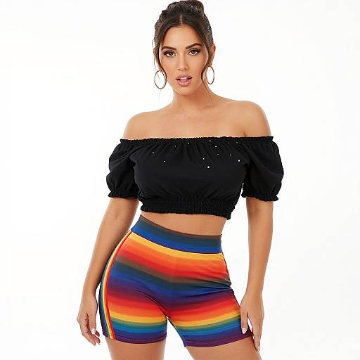 Playful Modern Woman in Stylish Outfit