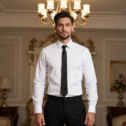 Man Wearing Stylish Shirt Indoors