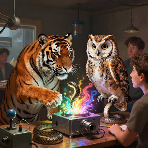 Vibrant Animal Mixer in Action