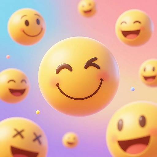 Cheerful Cartoon Smiley Faces
