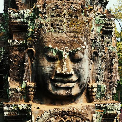Serene Ancient Stone Carving Photograph