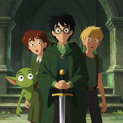 Mystical Castle Adventure with Unique Characters