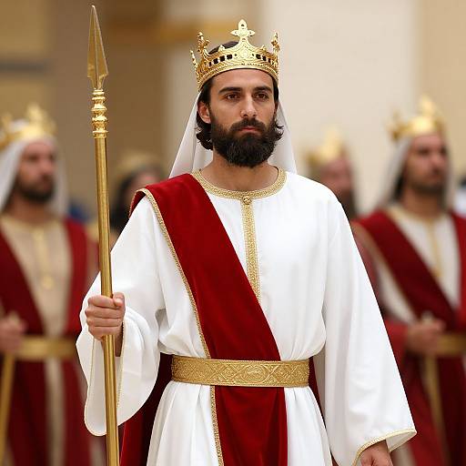 Bearded King with Golden Spear