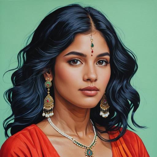 Vibrant Portrait of an Indian Woman