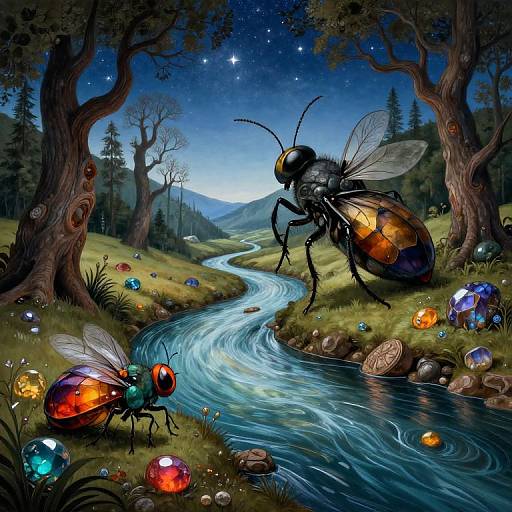 Enchanted Insect's Renaissance Landscape