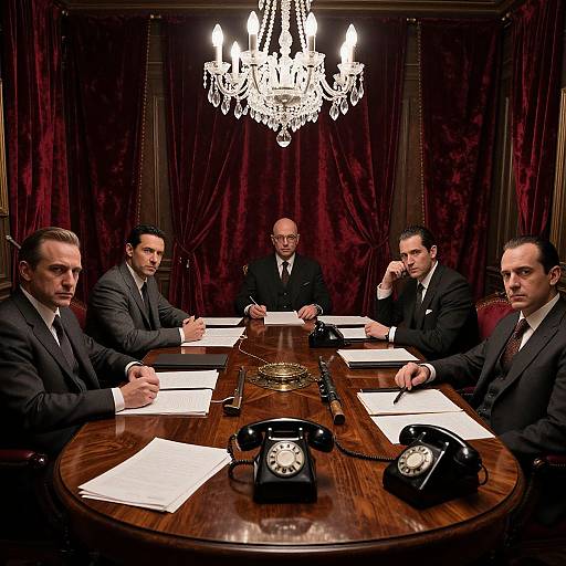 Opulent Mafia Meeting Room Scene