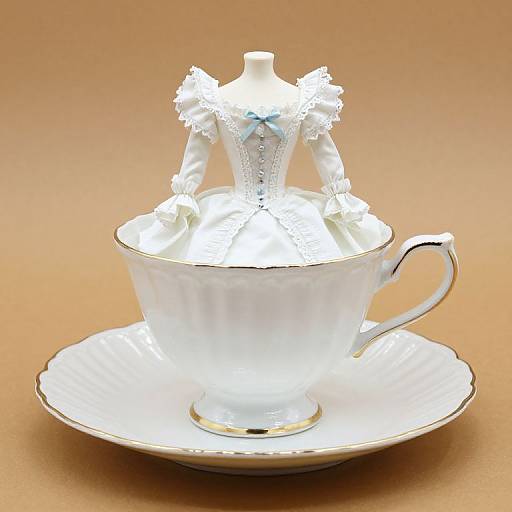 Elegant Crinoline Lady Teacup