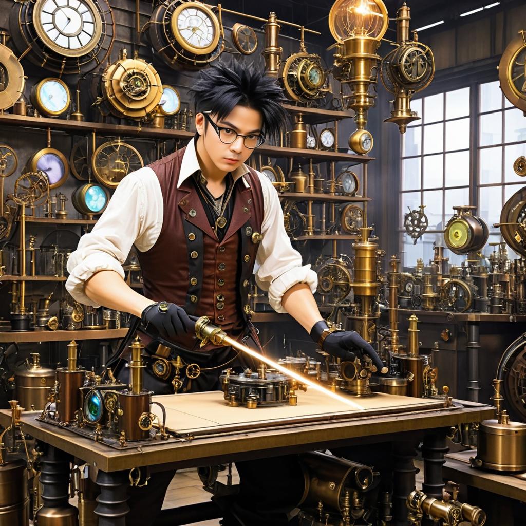 Steampunk Inventor's Gadget Showcase