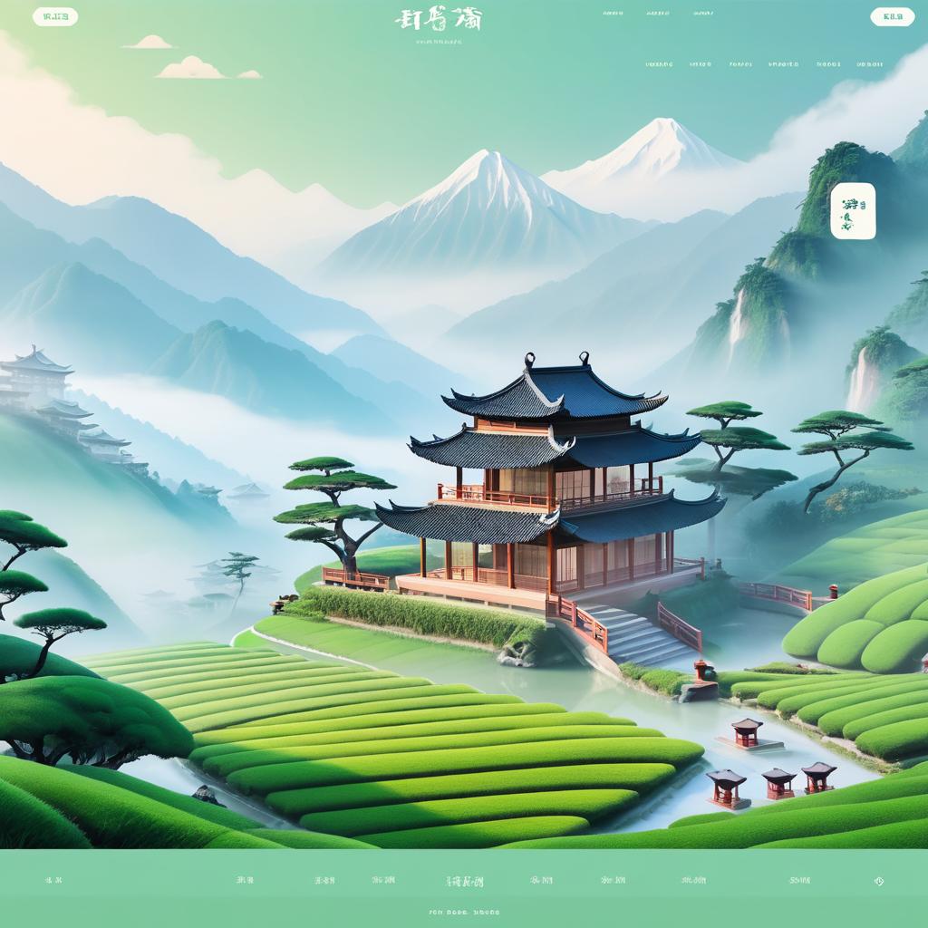 Cinematic Chinese Tea House Landing Page