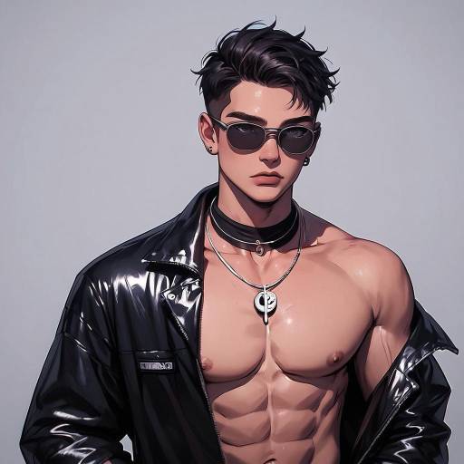 Confident Muscular Man in Casual Wear Confident Muscular Man in Casual Wear