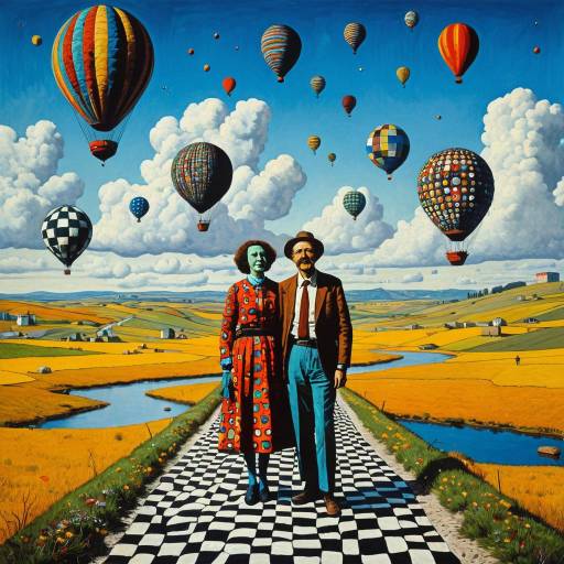 Cosmic Travel Scene in Surreal Style Cosmic Travel Scene in Surreal Style