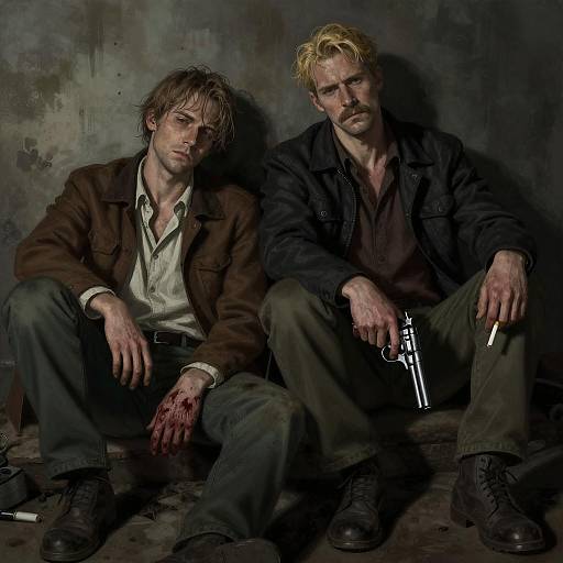 Men in a Shadows of Despair