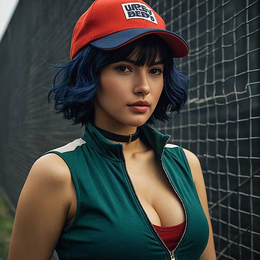 Anime-Inspired Woman in Cowboy Bebop Costume