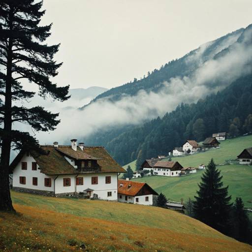 Mountain Village with Traditional Stone Houses