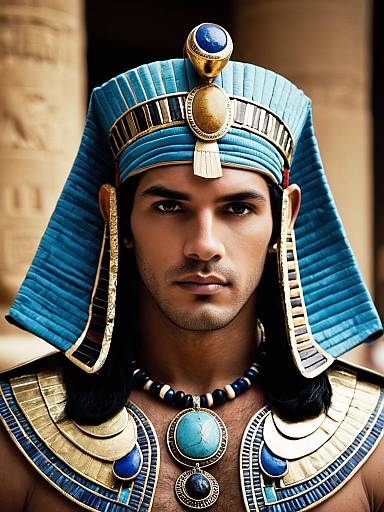 Man in Egyptian Pharaoh Costume