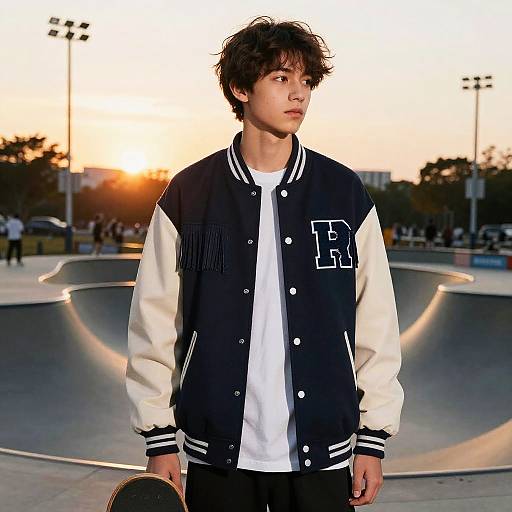 Skatepark Editorial: Teen with Long Fringe