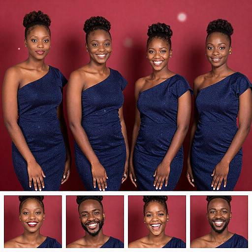 Confident Beauty in Sparkly Dresses