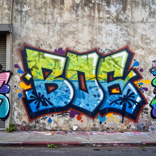 Urban Graffiti Mural Art