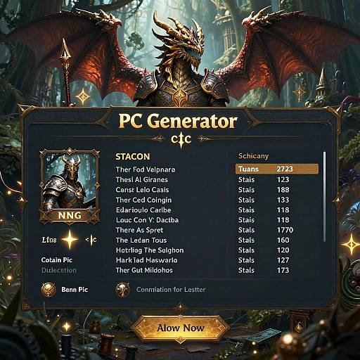 Fantasy RPG Character Generator UI