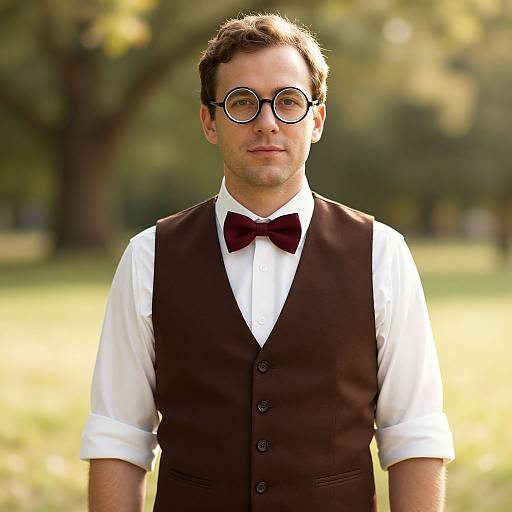 Photorealistic Vintage Nerd Portrait